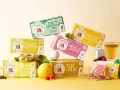 Boîtes de thés et infusions à froid Les 2 Marmottes : Menthe Ole, Citron Gingembre, Menthe Réglisse, Mélée de Fruits, Thé Citron, Fenouil.