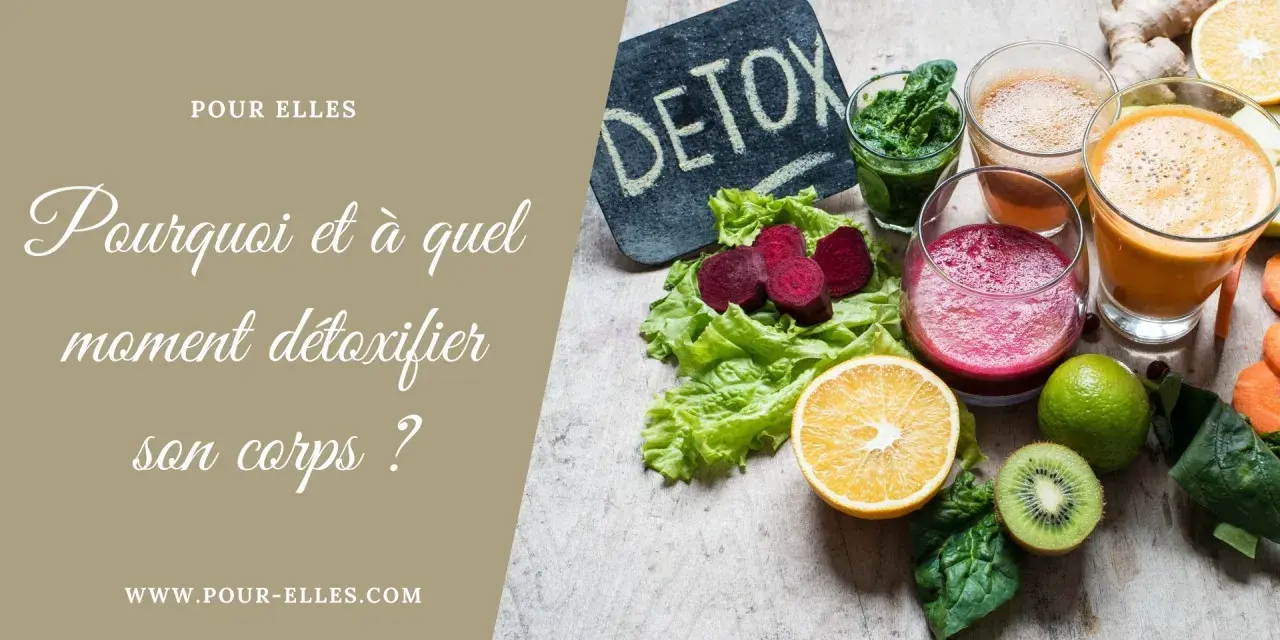 Verres de jus colorés, fruits et légumes frais sur fond de bois. L'image suggère comment détoxifier son corps avec des boissons saines.