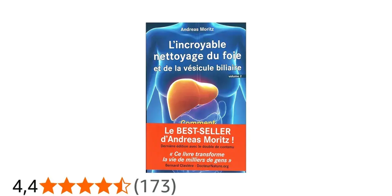 Livre "L'incroyable nettoyage du foie et de la vésicule biliaire" d'Andreas Moritz. Guide pour comment nettoyer son foie et pancréas naturellement.