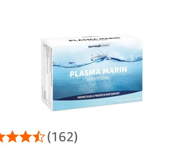 Boîte de plasma marin hypertonique NutriExpert, 30 ampoules. Découvrez les bienfaits de ce produit préparé selon le procédé de René Quinton.