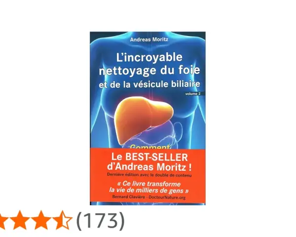 Livre "L'incroyable nettoyage du foie et de la vésicule biliaire" d'Andreas Moritz. Guide pour comment nettoyer son foie et pancréas naturellement.