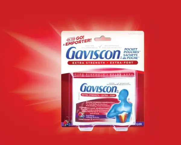 Gaviscon en sachets, une solution rapide pour la remontée acide. Un remède de grand-mère moderne pour soulager les brûlures d'estomac.
