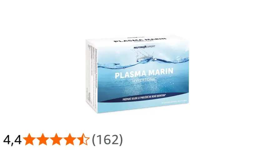 Boîte de plasma marin hypertonique NutriExpert, 30 ampoules. Découvrez les bienfaits de ce produit préparé selon le procédé de René Quinton.