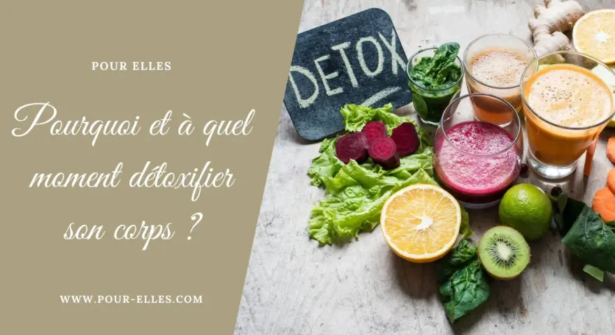Verres de jus colorés, fruits et légumes frais sur fond de bois. L'image suggère comment détoxifier son corps avec des boissons saines.