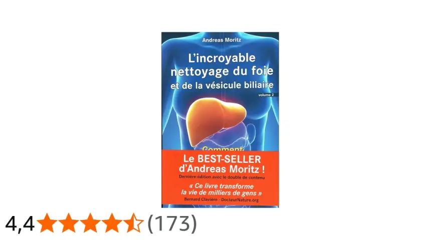 Livre "L'incroyable nettoyage du foie et de la vésicule biliaire" d'Andreas Moritz. Guide pour comment nettoyer son foie et pancréas naturellement.