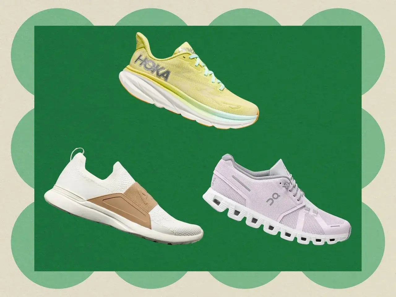 Trois paires de chaussures de sport stylées. Idéal pour éviter la transpiration des pieds, un remède de grand-mère pour des pieds au sec.